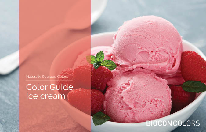 Colorants naturels pour crème glacée, yaourt glacé BioconColors. colorant alimentaire, colorant alimentaire